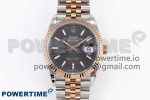 DateJust 36 SS/RG 126231 VSF 1:1 Best Edition 904L Steel Gray Textured Stick Dial on Jubilee Bracelet VS3235