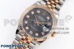 DateJust 36 SS/RG 126231 VSF 1:1 Best Edition 904L Steel Gray Textured Diamonds Dial on Jubilee Bracelet VS3235 - Image 2