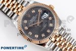 DateJust 36 SS/RG 126231 VSF 1:1 Best Edition 904L Steel Gray Textured Diamonds Dial on Jubilee Bracelet VS3235 - Image 3