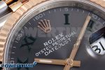 DateJust 36 SS/RG 126231 VSF 1:1 Best Edition 904L Steel Gray Dial Green Roman Marker on Jubilee Bracelet VS3235 - Image 4
