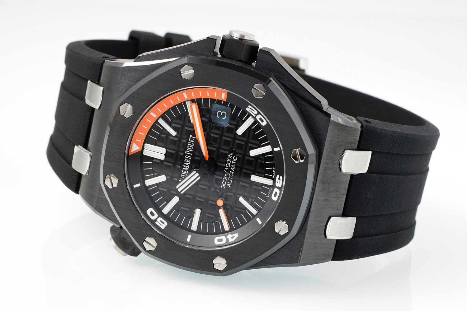 ROYAL OAK OFFSHORE DIVER 15707 BLACK CERAMIC APSF 1:1 BEST EDITION SA3120 SUPER CLONE - Image 4