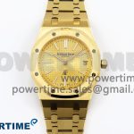 ROYAL OAK 39MM 15202 YG IPF 1:1 BEST EDITION YG TEXTURED DIAL ON YG BRACELET A2121