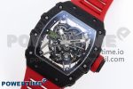 RM035 BLACK CARBON SONIC BEST EDITION SKELETON DIAL ON RED RUBBER STRAP CLONE RMUL2 - Image 2