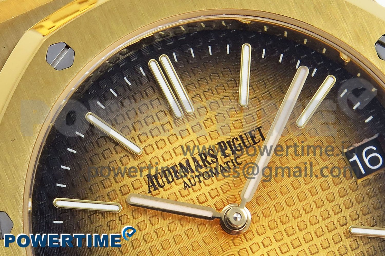 ROYAL OAK 39MM 15202 YG IPF 1:1 BEST EDITION YELLOW/BROWN TEXTURED DIAL ON YG BRACELET A2121 - Image 4
