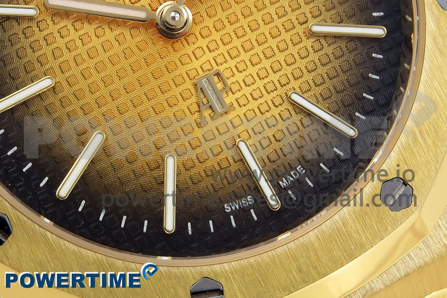 ROYAL OAK 39MM 15202 YG IPF 1:1 BEST EDITION YELLOW/BROWN TEXTURED DIAL ON YG BRACELET A2121 - Image 5