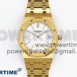 ROYAL OAK 39MM 15202 YG IPF 1:1 BEST EDITION WHITE TEXTURED DIAL ON YG BRACELET A2121