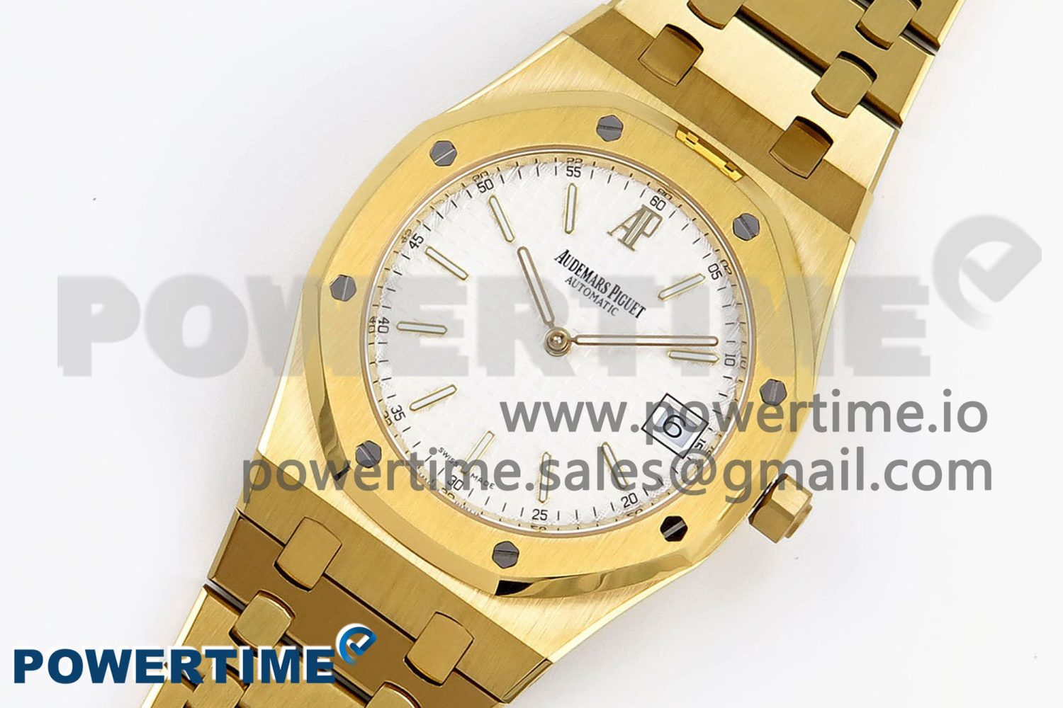 ROYAL OAK 39MM 15202 YG IPF 1:1 BEST EDITION WHITE TEXTURED DIAL ON YG BRACELET A2121 - Image 2