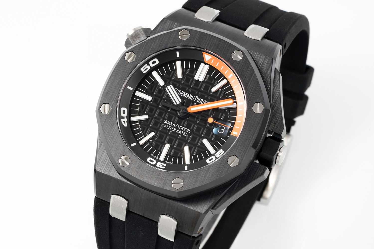 ROYAL OAK OFFSHORE DIVER 15707 BLACK CERAMIC APSF 1:1 BEST EDITION SA3120 SUPER CLONE - Image 3
