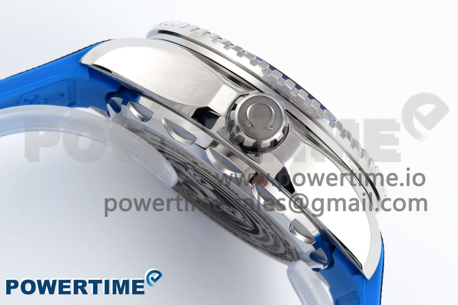 Seamaster 6000M Ultra Deep SS TF 1:1 Best Edition White Dial Blue Ceramic Bezel on Black Rubber Strap A2824 - Image 6