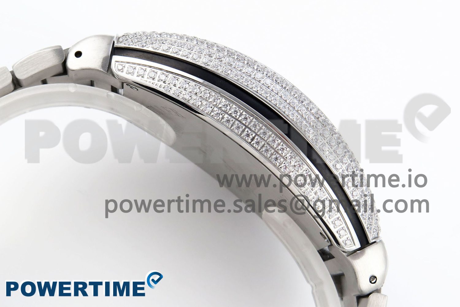VANGUARD SS FULL DIAMONDS ABF BEST EDITION DIAMONDS WHITE DIAL ON DIAMONDS BRACELET A2824 - Image 7
