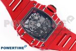RM035 RED CARBON SONIC BEST EDITION SKELETON DIAL ON RED RUBBER STRAP CLONE RMUL2 - Image 8