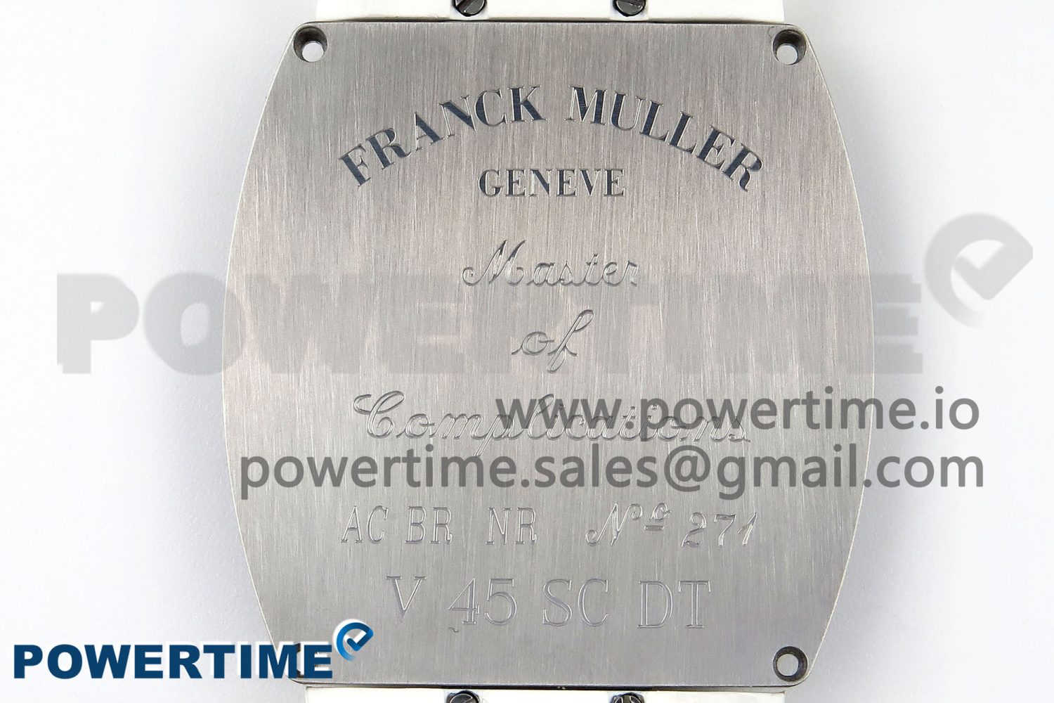 #FR2NCK Muller Vanguard Brushed SS ABF Best Edition White Dial on White Rubber Strap A2824 - Image 11