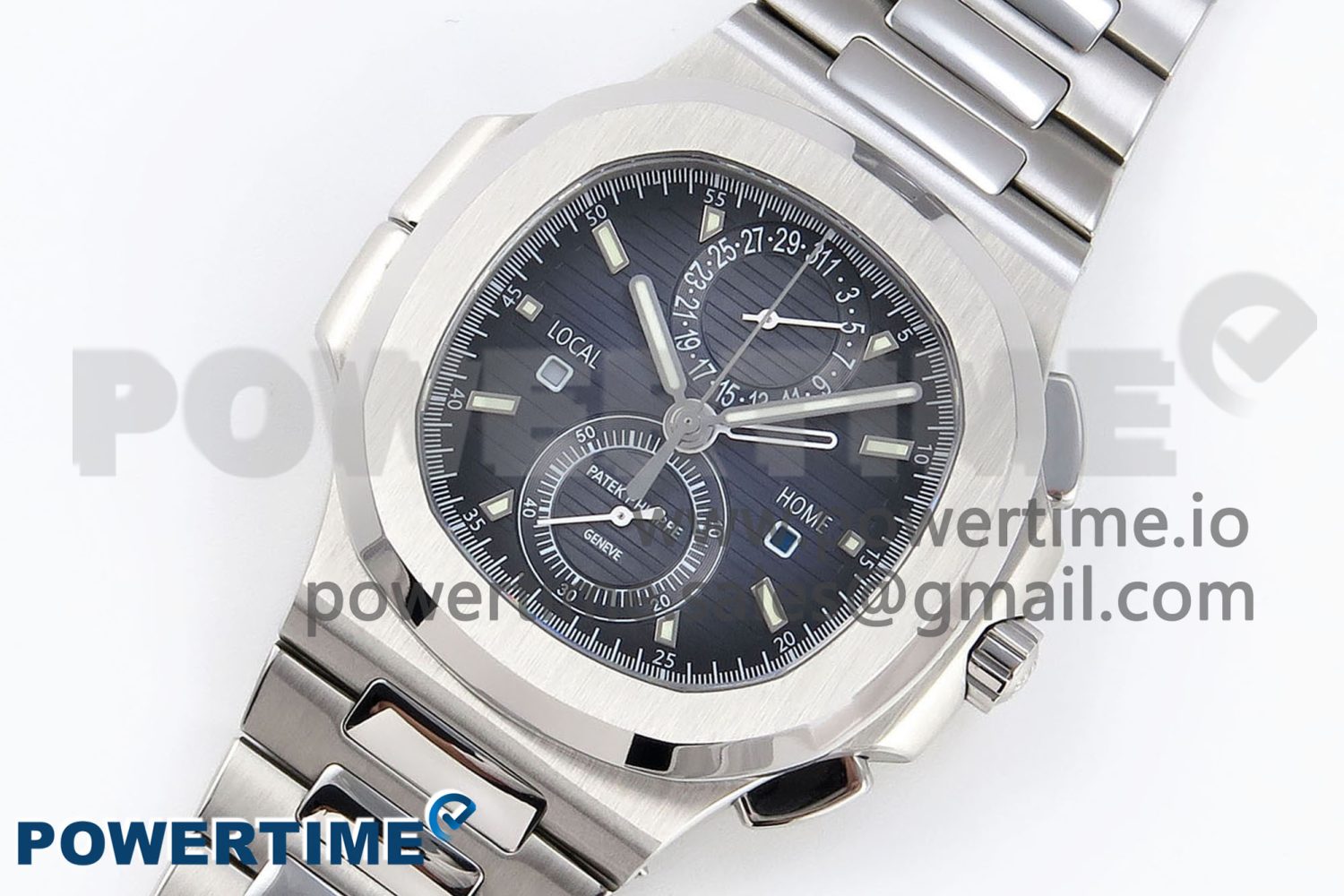 NAUTILUS 5990 SS SPPF 1:1 BEST EDITION BLUE DIAL ON SS BRACELET A28-520 CLONE - Image 2