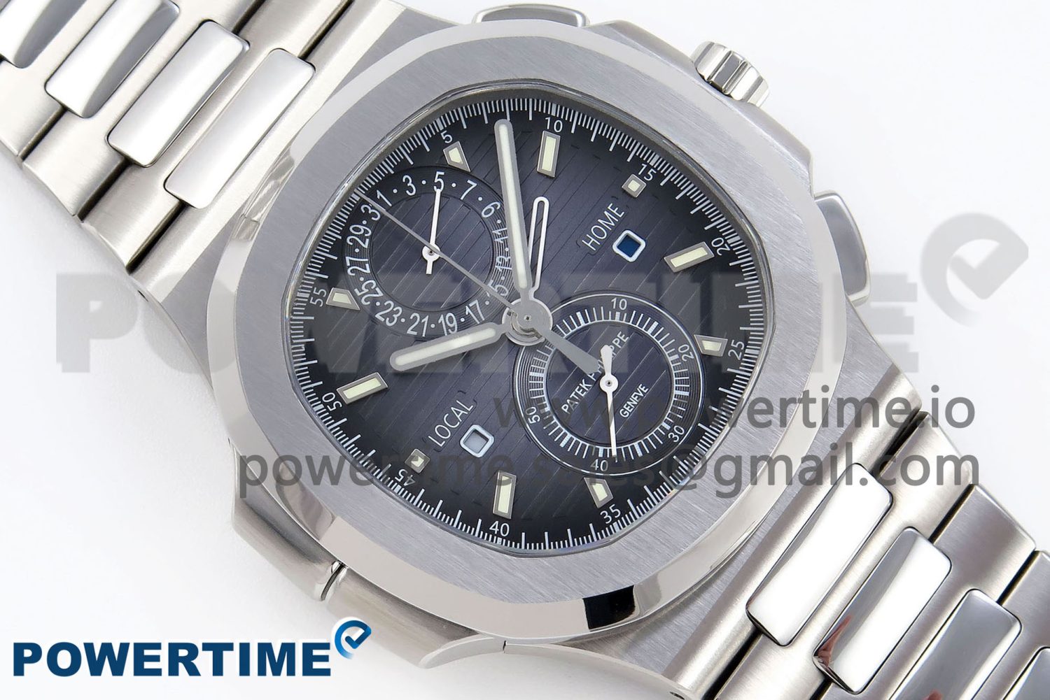 NAUTILUS 5990 SS SPPF 1:1 BEST EDITION BLUE DIAL ON SS BRACELET A28-520 CLONE - Image 3