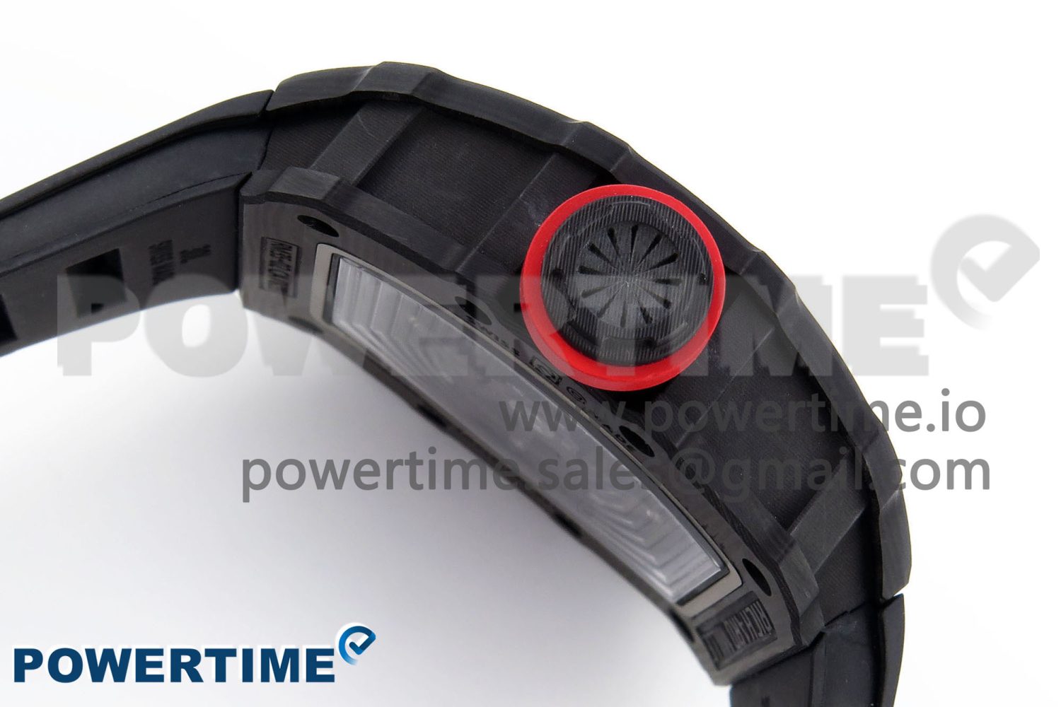 RM035 BLACK CARBON SONIC BEST EDITION SKELETON DIAL ON BLACK RUBBER STRAP CLONE RMUL2 - Image 6