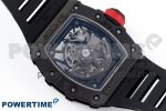 RM035 BLACK CARBON SONIC BEST EDITION SKELETON DIAL ON BLACK RUBBER STRAP CLONE RMUL2 - Image 8