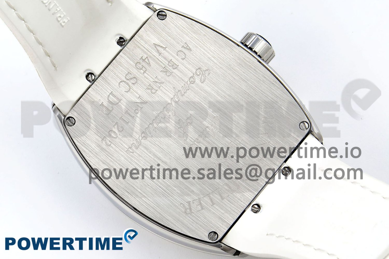 #FR2NCK Muller Vanguard Polished SS ABF Best Edition White Dial on White Rubber Strap A2824 - Image 8