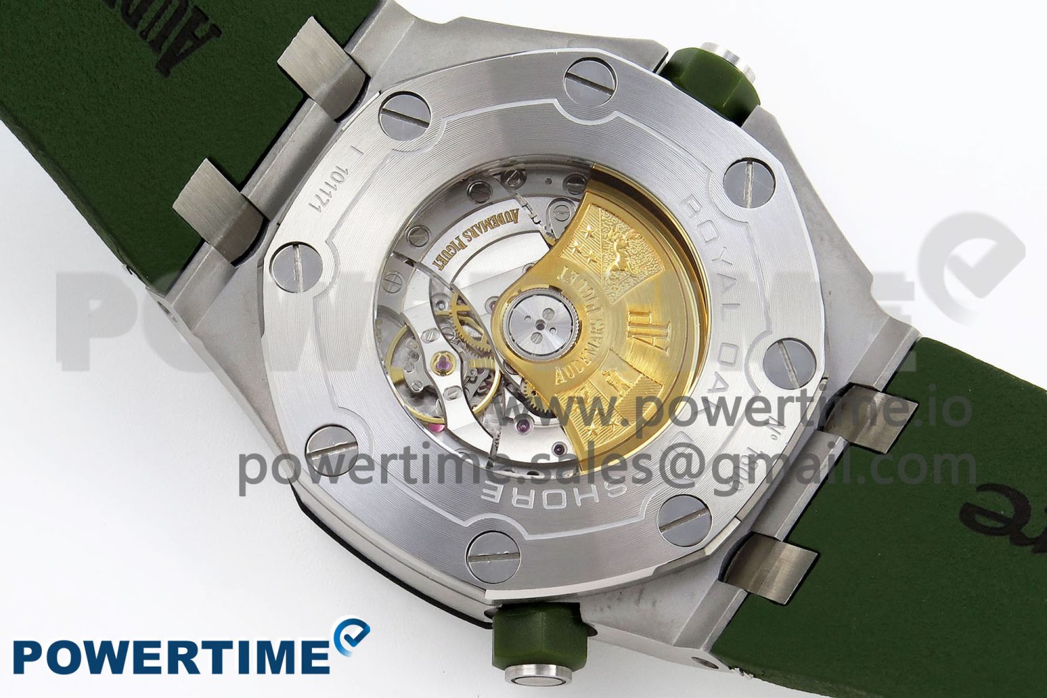 ROYAL OAK OFFSHORE DIVER 15710 IPF 1:1 BEST EDITION GREEN DIAL ON GREEN RUBBER STRAP SA3120 SUPER CLONE - Image 8