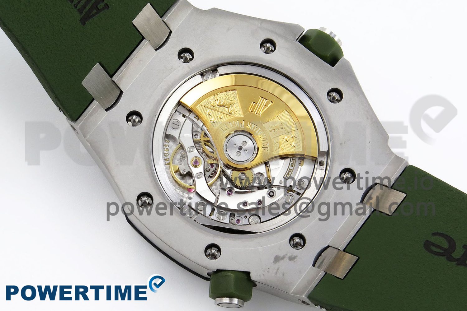 ROYAL OAK OFFSHORE DIVER 15710 IPF 1:1 BEST EDITION GREEN DIAL ON GREEN RUBBER STRAP SA3120 SUPER CLONE - Image 9