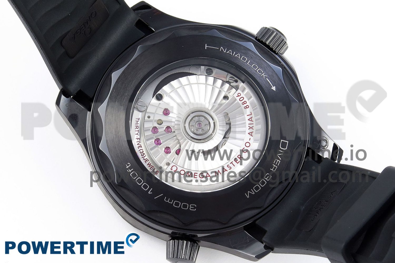 SEAMASTER 300M 43.5MM BLACK CERAMIC VSF 1:1 BEST EDITION BLACK DIAL ON BLACK RUBBER STRAP A8806 - Image 8