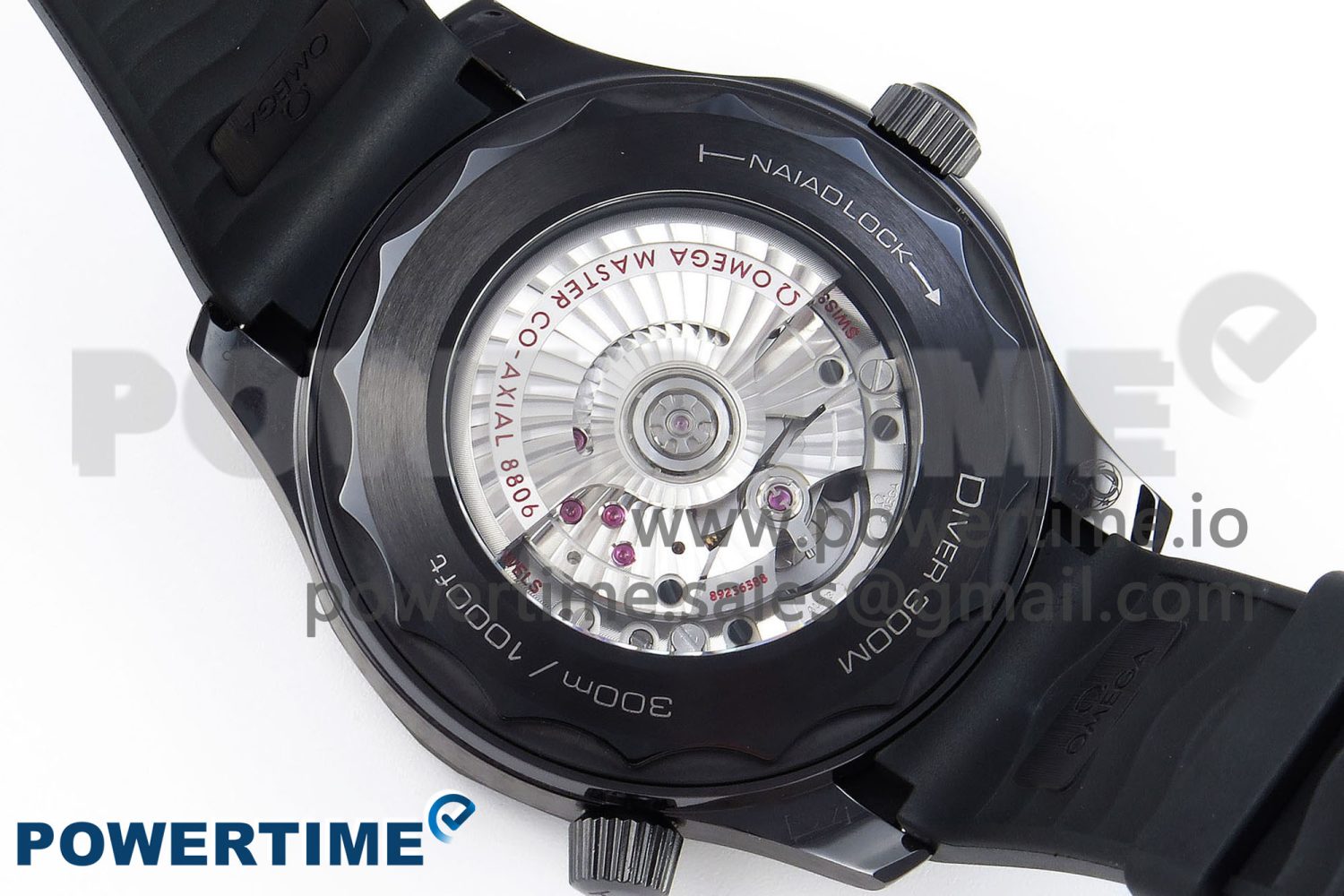 SEAMASTER 300M 43.5MM BLACK CERAMIC VSF 1:1 BEST EDITION BLACK DIAL ON BLACK RUBBER STRAP A8806 - Image 9