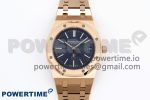 ROYAL OAK 39MM 15202 RG IPF 1:1 BEST EDITION BLUE TEXTURED DIAL ON RG BRACELET A2121