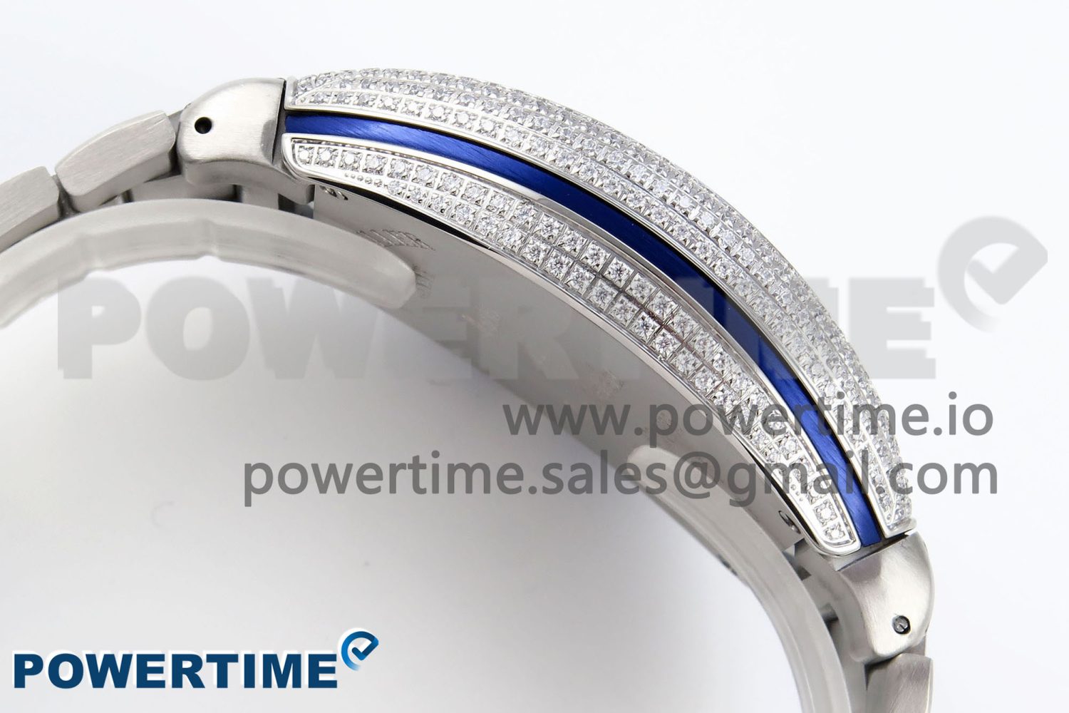 VANGUARD SS BLUE FULL DIAMONDS ABF BEST EDITION DIAMONDS BLUE DIAL ON DIAMONDS BRACELET A2824 - Image 7