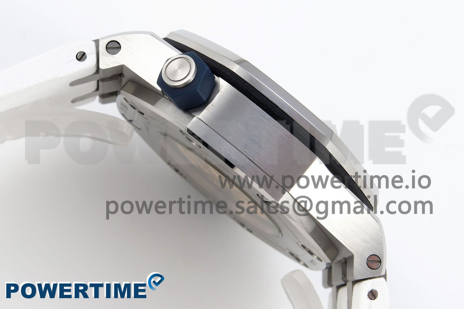 ROYAL OAK OFFSHORE DIVER 15710 IPF 1:1 BEST EDITION WHITE DIAL ON WHITE RUBBER STRAP SA3120 SUPER CLONE - Image 7