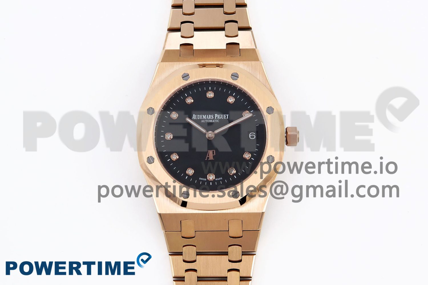ROYAL OAK 39MM 15202 RG IPF 1:1 BEST EDITION BLACK DIAMONDS DIAL ON RG BRACELET A2121 - Image 1