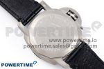 PAM1279 X LUMINOR GMT 42MM TITANIUM VSF 1:1 BEST EDITION BLUE DIAL ON BLACK LEATHER STRAP P.9011 SUPER CLONE - Image 8