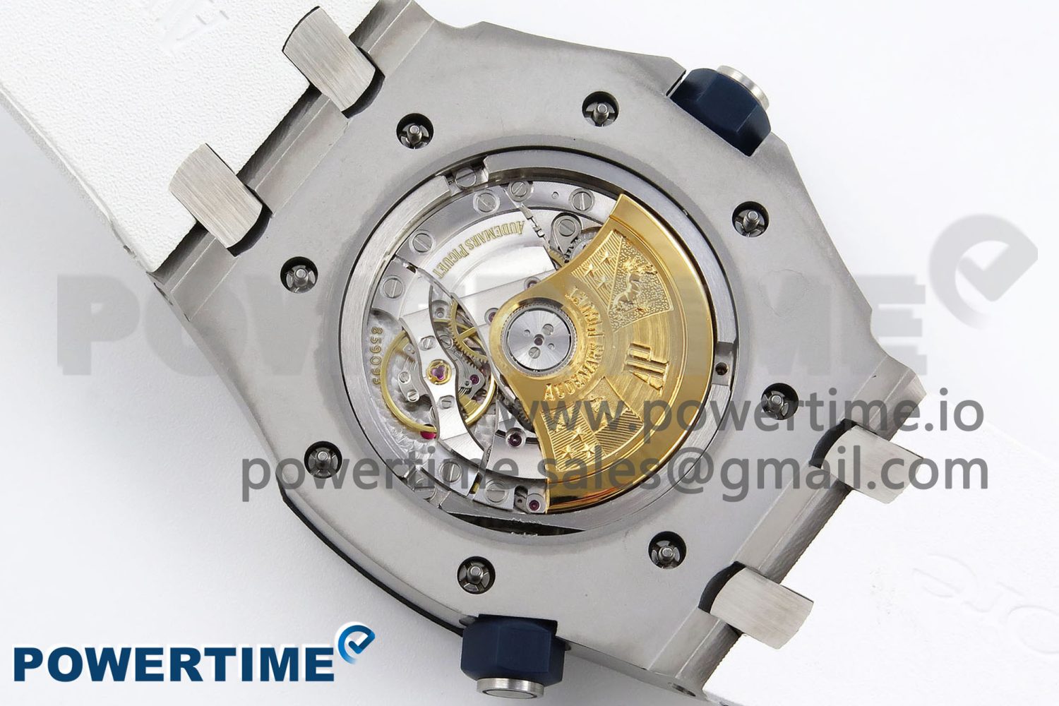 ROYAL OAK OFFSHORE DIVER 15710 IPF 1:1 BEST EDITION WHITE DIAL ON WHITE RUBBER STRAP SA3120 SUPER CLONE - Image 9