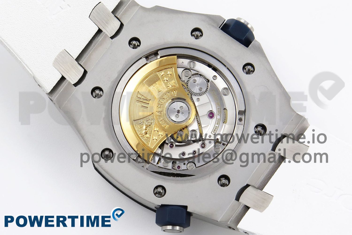 ROYAL OAK OFFSHORE DIVER 15710 IPF 1:1 BEST EDITION WHITE DIAL ON WHITE RUBBER STRAP SA3120 SUPER CLONE - Image 10