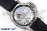 PAM1096 W LUMINOR GMT 42MM TITANIUM VSF 1:1 BEST EDITION BLACK DIAL ON BLACK LEATHER STRAP P.9011 SUPER CLONE - Image 10