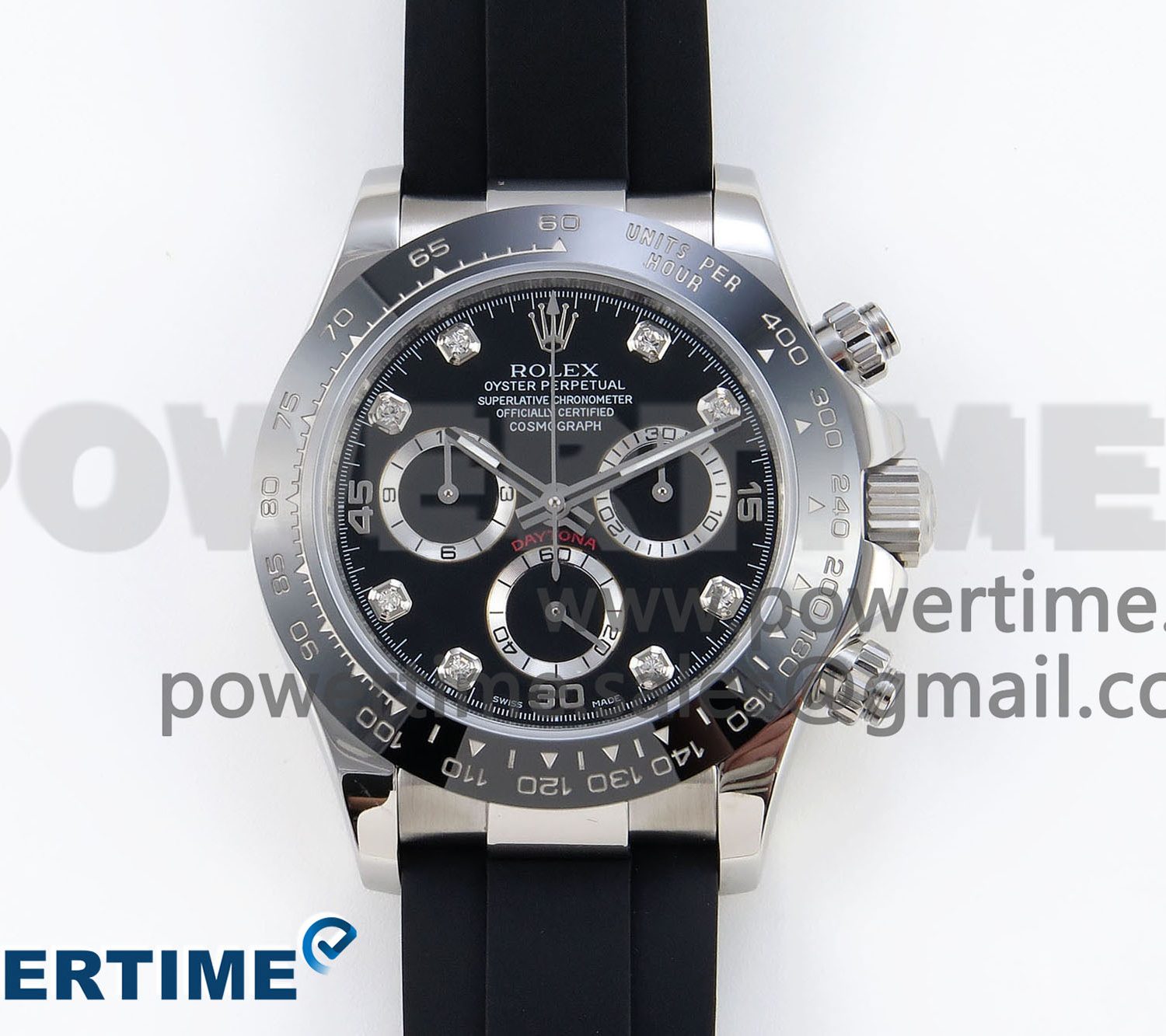 Daytona 116519 SS OMF Best Edition Black Diamonds Dial on Oysterflex Strap A7750 (Slim Movement)