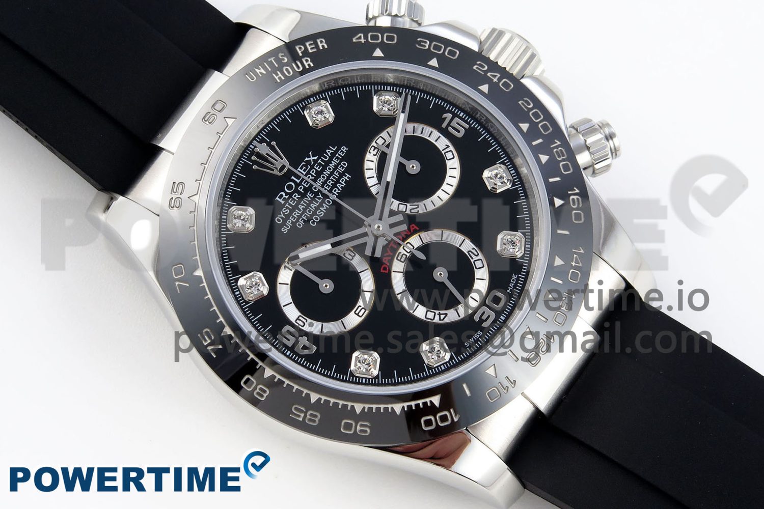 Daytona 116519 SS OMF Best Edition Black Diamonds Dial on Oysterflex Strap A7750 (Slim Movement) - Image 3