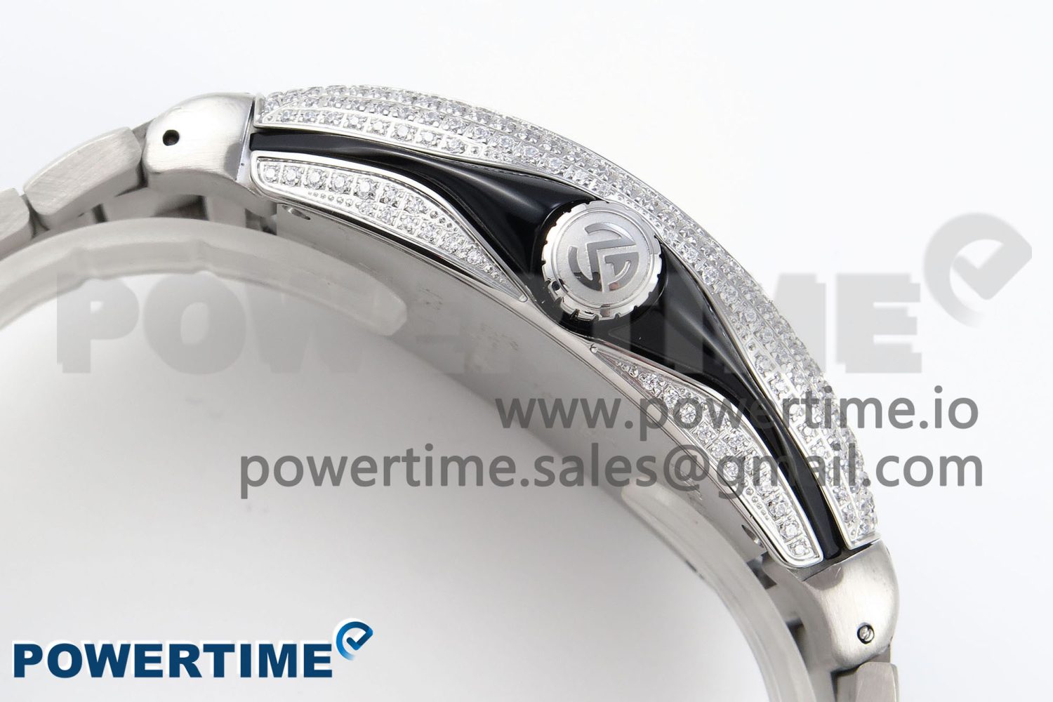 VANGUARD SS BLACK FULL DIAMONDS ABF BEST EDITION DIAMONDS BLUE DIAL ON DIAMONDS BRACELET A2824 - Image 6