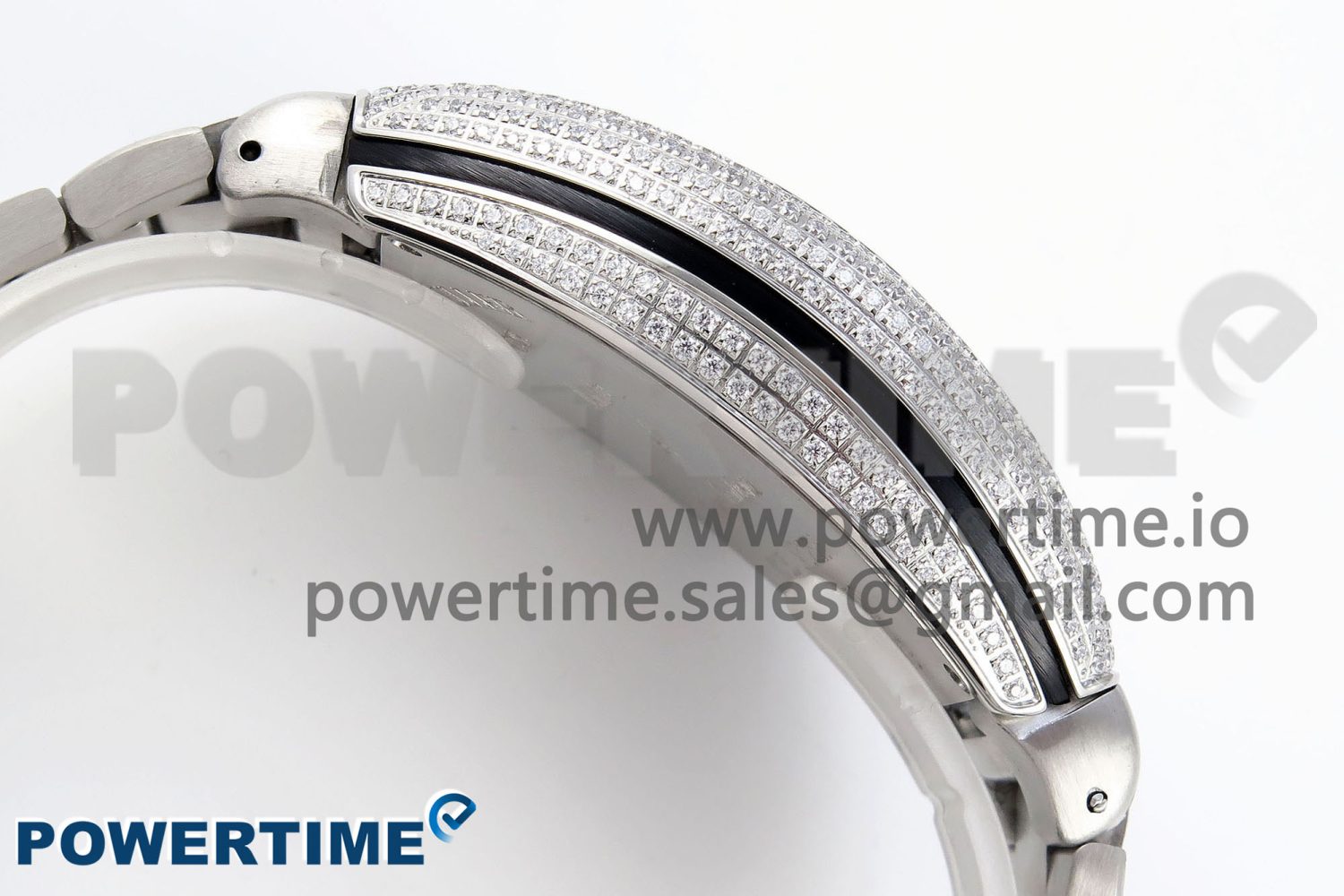 VANGUARD SS BLACK FULL DIAMONDS ABF BEST EDITION DIAMONDS BLUE DIAL ON DIAMONDS BRACELET A2824 - Image 7