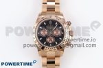 Daytona 116505 RG OMF Best Edition Black/RG Dial on RG Bracelet A7750 (Slim Movement)