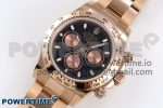 Daytona 116505 RG OMF Best Edition Black/RG Dial on RG Bracelet A7750 (Slim Movement) - Image 2