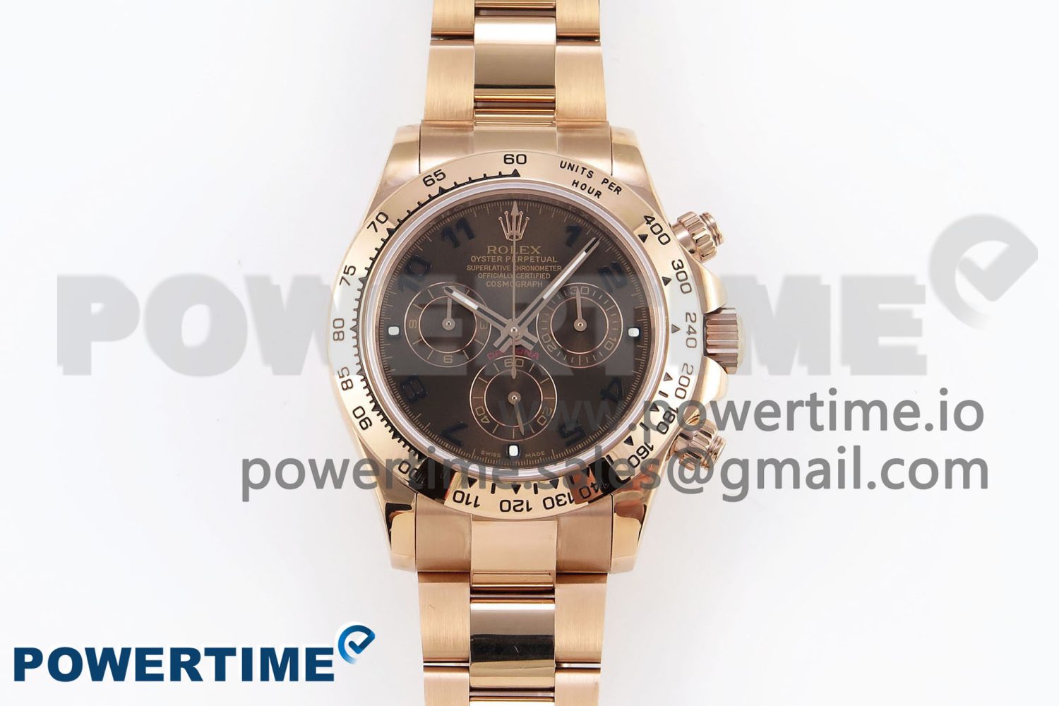Daytona 116505 RG OMF Best Edition Chocolate Dial on RG Bracelet A7750 (Slim Movement) - Image 1