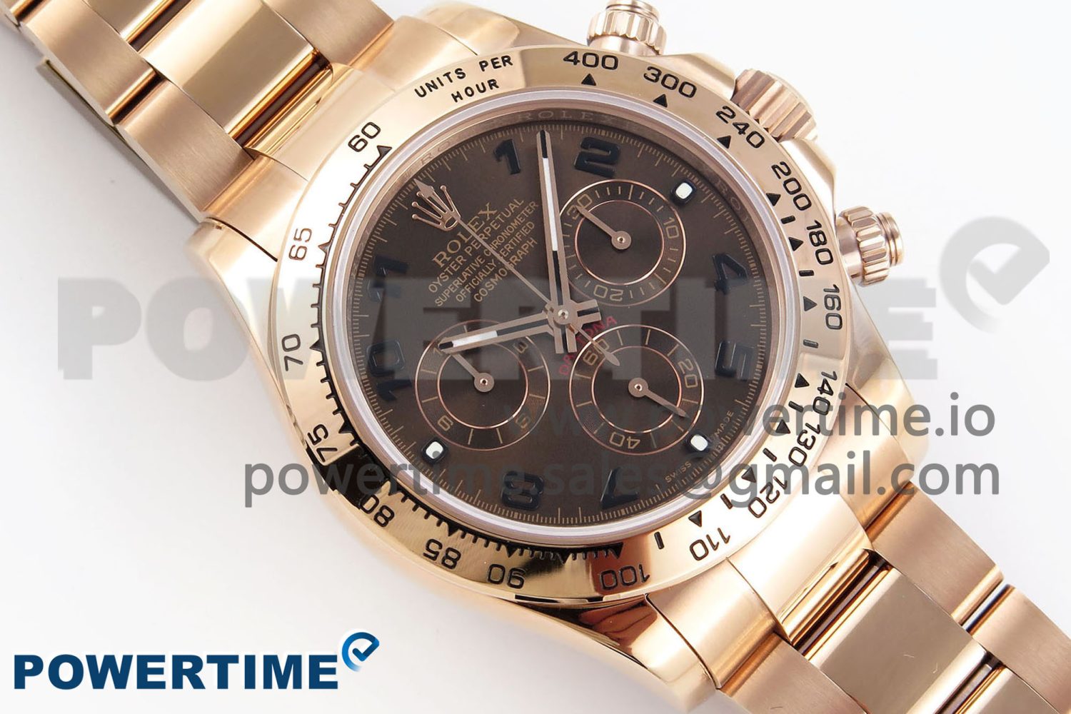 Daytona 116505 RG OMF Best Edition Chocolate Dial on RG Bracelet A7750 (Slim Movement) - Image 3