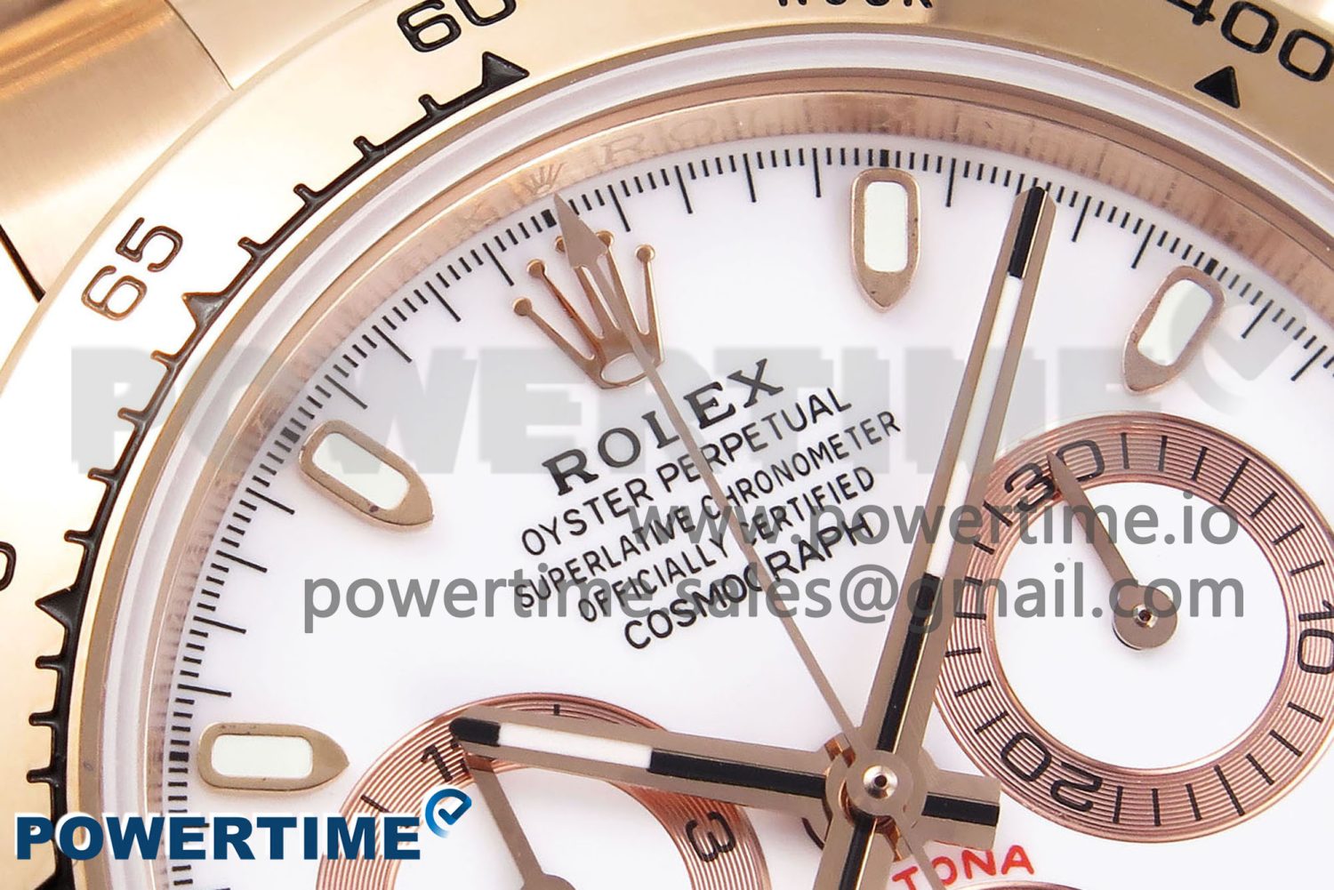 Daytona 116505 RG OMF Best Edition White Dial on RG Bracelet A7750 (Slim Movement) - Image 4
