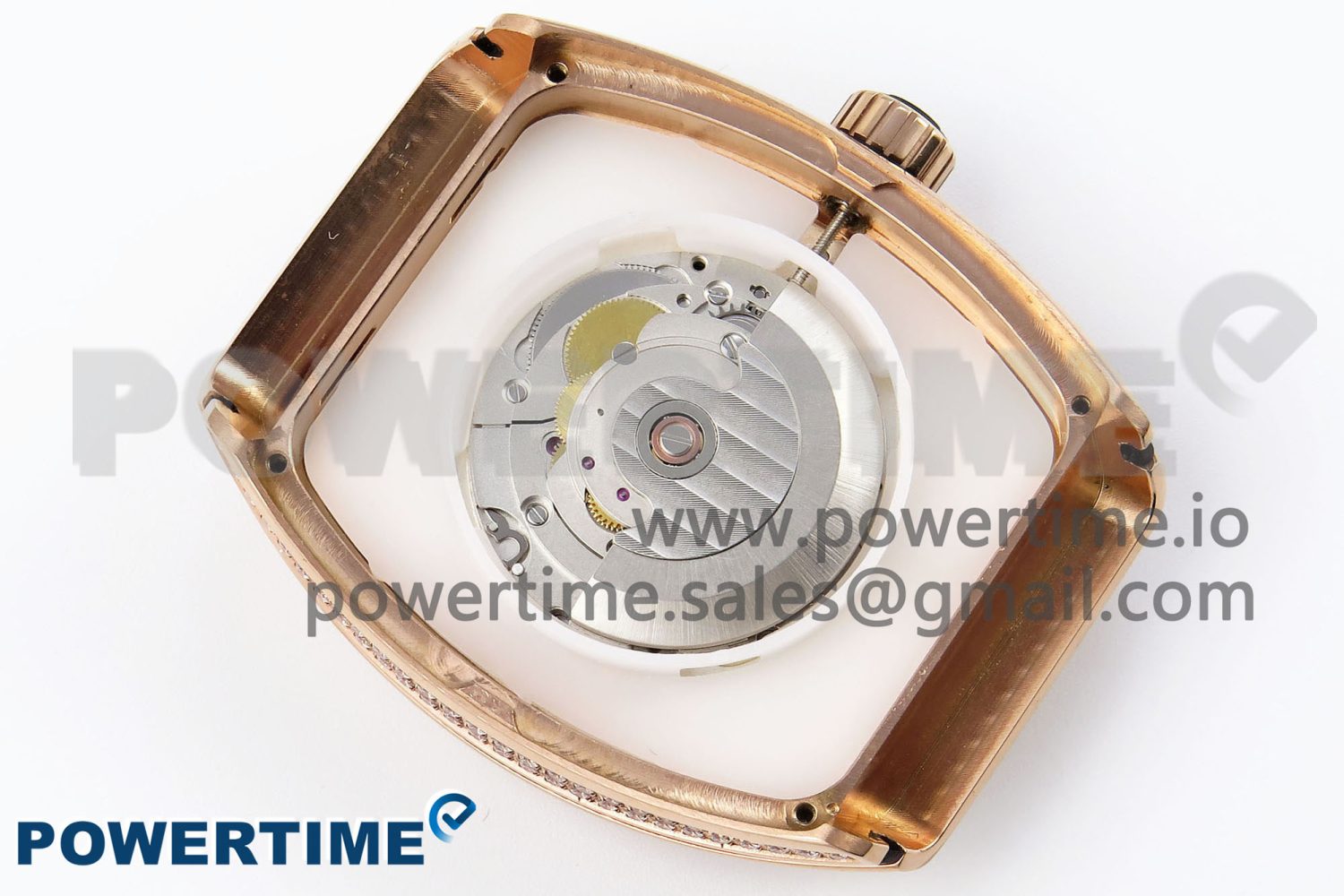 #FR2NCK Muller Vanguard RG Full Diamonds ABF Best Edition White Dial on White Rubber Strap A2824 - Image 10