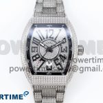 VANGUARD SS FULL DIAMONDS ABF BEST EDITION DIAMONDS BLACK DIAL ON DIAMONDS BRACELET A2824
