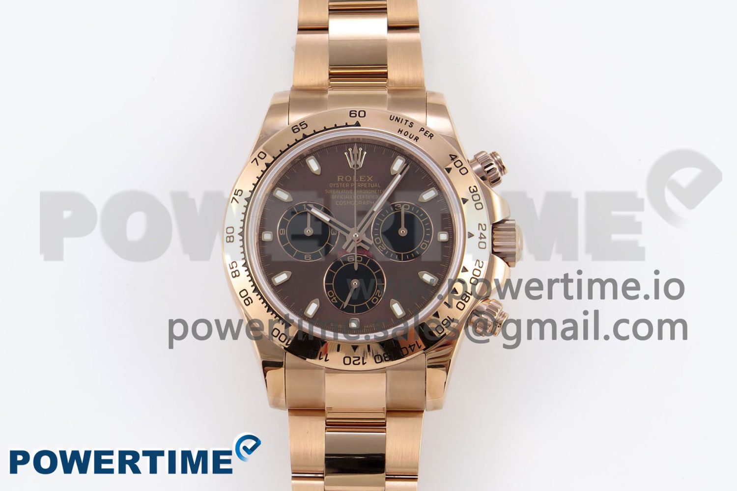 Daytona 116505 RG OMF Best Edition Brown/Black Dial on RG Bracelet A7750 (Slim Movement) - Image 1