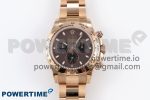 Daytona 116505 RG OMF Best Edition Brown/Black Dial on RG Bracelet A7750 (Slim Movement)