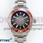 Seamaster 6000M Ultra Deep SS TF 1:1 Best Edition Gray Dial Orange Ceramic Bezel on SS Bracelet A2824