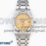 ROYAL OAK 39MM 15202 SS IPF 1:1 BEST EDITION YELLOW TEXTURED DIAL ON SS BRACELET A2121