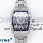 VANGUARD SS FULL DIAMONDS ABF BEST EDITION DIAMONDS BLUE DIAL ON DIAMONDS BRACELET A2824