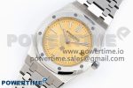 ROYAL OAK 39MM 15202 SS IPF 1:1 BEST EDITION YELLOW TEXTURED DIAL ON SS BRACELET A2121 - Image 2